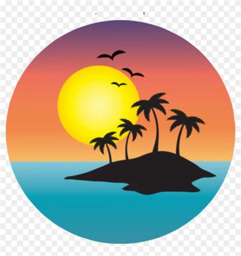 Download and share clipart about #sticker #island #sunset #sunrise # ...