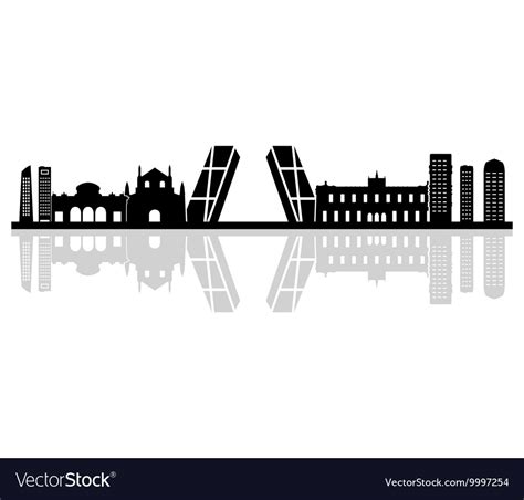 Madrid skyline Royalty Free Vector Image - VectorStock