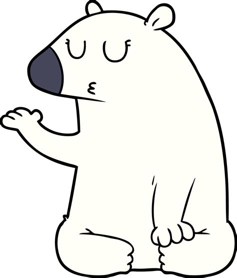 oso polar de dibujos animados 12548544 Vector en Vecteezy