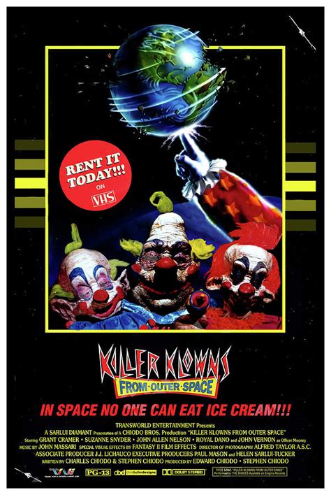 Killer Klowns From Outer Space Movie Poster Pretty Poster Digital Art by Marie Delarosa