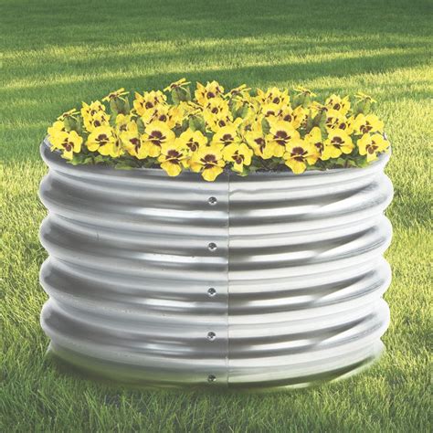 Galvanized Steel Round Raised Garden Planter Bed — 2ft. x 12in. | www.kotulas.com | Raised ...