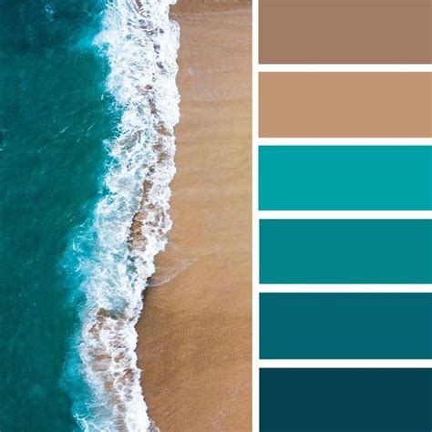 Цветовая схема/Color scheme | Couleurs maison, Palettes de couleurs de plage, Style maison de plage