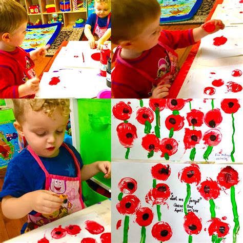 Easy Anzac Day Artwork by toddlers and preschoolers using bottle caps, pom-poms and paint ...