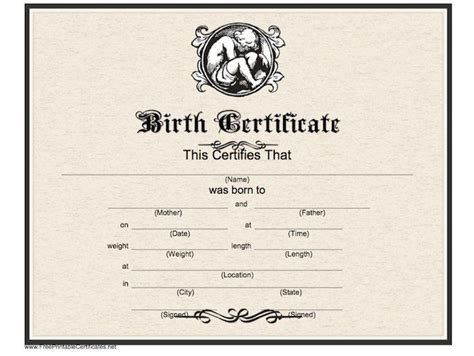 15 Birth Certificate Templates (Word & PDF) - Template Lab | Coolness | Pinterest | Birth ...