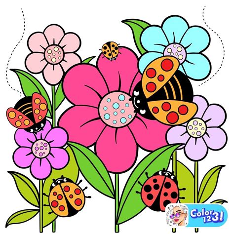 Pin by Ilknur Başaran on çiçekler in 2024 | Birthday coloring pages, Spring cartoon, Hand ...