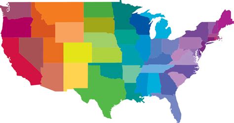 Blank Colored United States Map - ClipArt Best