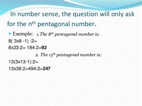 Pentagonal numbers