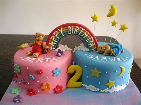 twin cake | Twin cake for two twins a boy and a girl | Marvic Attard | Flickr