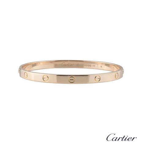 Cartier Rose Gold Plain Love Bracelet Size 18 B6035618 | Rich Diamonds