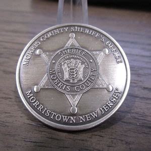 Vintage Morris County Sheriffs Office New Jersey Challenge Coin 691R - Etsy