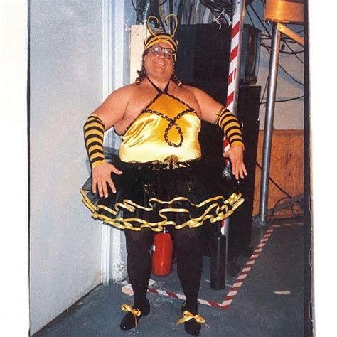 Chris Farley as the Blind Melon bee girl backstage at SNL in 1994 : OldSchoolCool