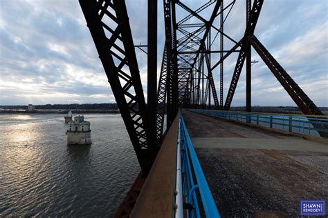 Photographing Chain Of Rocks Bridge.