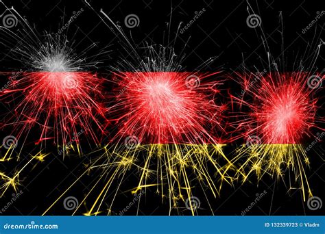 Germany Fireworks Sparkling Flag. New Year, Christmas and National Day ...