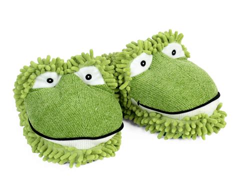 Fuzzy Frog Slippers | Frog Slippers | Froggy Slippers