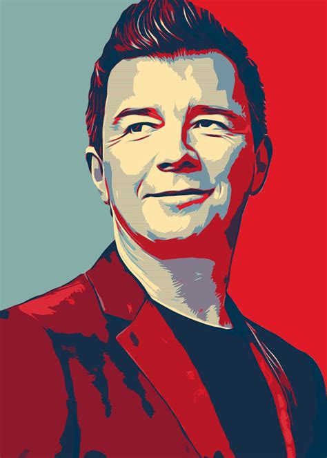 'Rick Astley' Poster, picture, metal print, paint by Ademba Boy | Displate