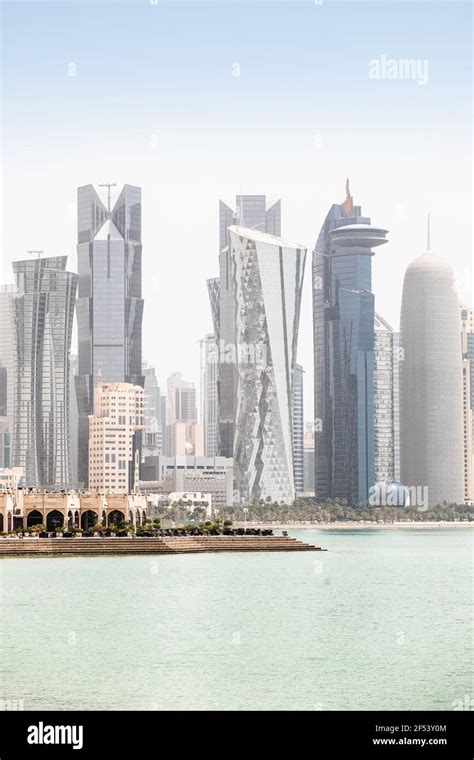 Corniche and Skyline, Doha, Qatar Stock Photo - Alamy