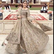 Tissue Gold Lehenga Choli Bridal Pakistani Bridal Wear – Nameera by Farooq