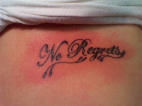 No Regrets Tattoos Designs, Ideas and Meaning | Tattoos For You