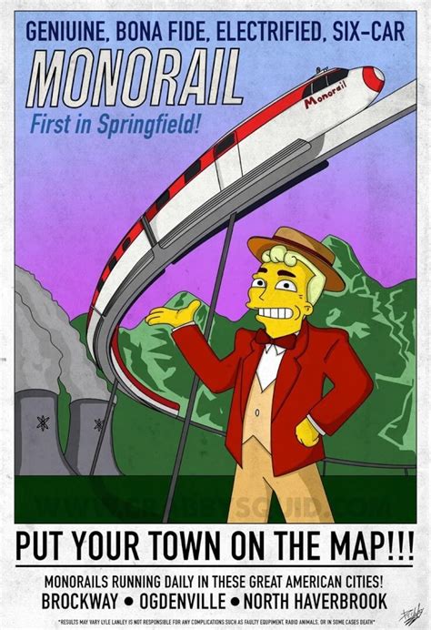 PHOTOS: A "Simpsons" spin on classic Disneyland monorail poster in this genuine, bona fide new ...