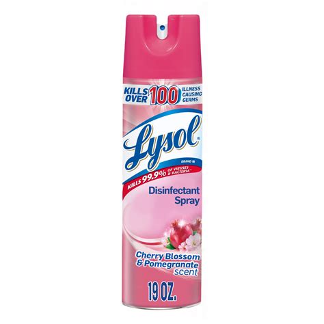 Lysol Disinfectant Spray, Cherry Pomegranate, 19oz, Tested and Proven ...