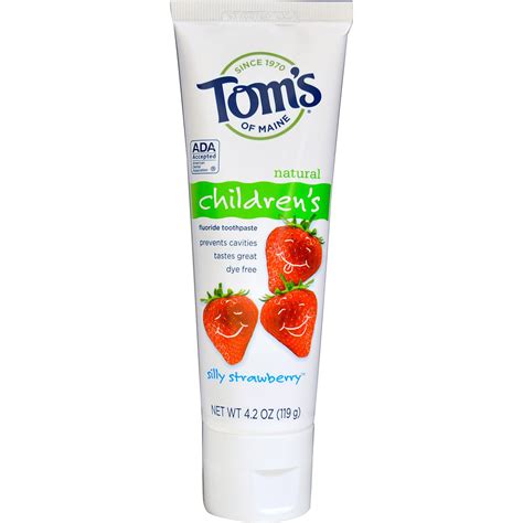 Toms of Maine Natural Childrens Fluoride Toothpaste (119g) Silly Strawberry Australia – Mega ...