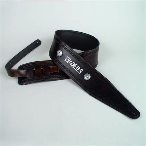 Wide Tapered Vogue Bass Guitar Strap - Leathersmith Designs Inc.