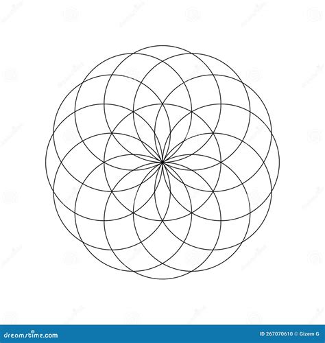 Torus Symbol Isolated on White Background. Sacred Geometry Symbol Concept Stock Illustration ...