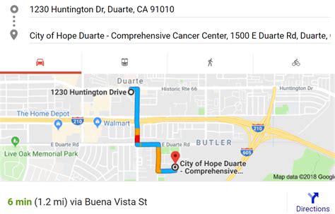 City Of Hope Duarte Map - Maping Resources