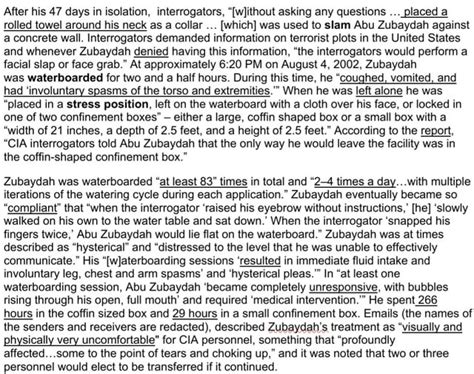 CIA begins torturing of Abu Zubaydah in Guantanamo. From August 4 to August 23, Zubaydah was ...