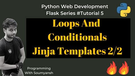 Python Code in Jinja HTML | Jinja Templates(2/2) | Python with Flask Tutorial #5 - YouTube