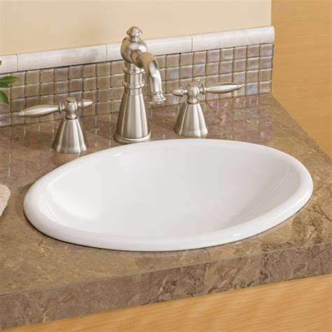 Cheviot White Drop-in Oval Bathroom Sink at Lowes.com