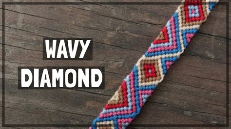 Wavy Diamond Friendship Bracelet Tutorial - YouTube