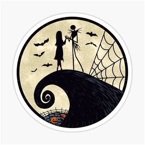 Regalos y productos: Jack And Sally | Spooky stickers, Stickers, Pumpkin stickers