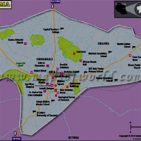 University Of Dodoma Map