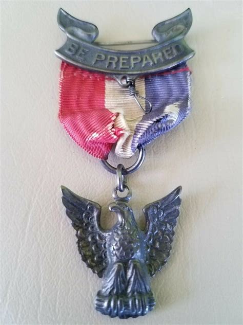 Vintage Eagle Scout Award Medal Badge Boy Scout "Be Prepared" Original ...