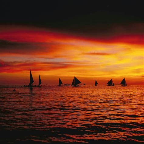 Sunset of the Day: Boracay Island, Philippines Photo: Tim Clayton/Getty Images | Boracay island ...