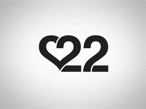 Love 22 Graphic Fashion | Numbers typography, Sports graphic design, Logo design inspiration