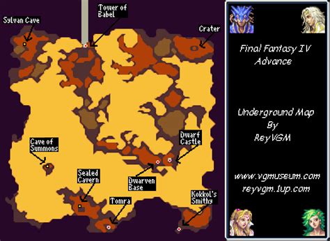 Final Fantasy IV Advance Underground Map (PNG) - ReyVGM - Neoseeker Walkthroughs