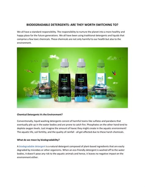 PPT - Biodegradable Detergents: Are They Worth Switching To? PowerPoint Presentation - ID:10206062