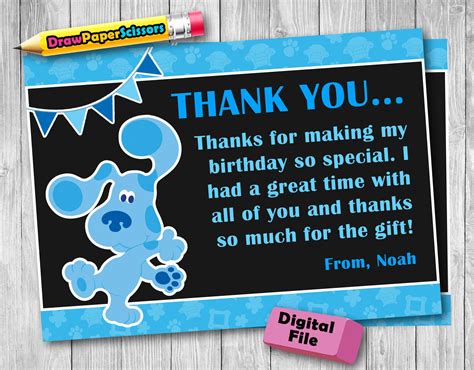 Blue's Clues Birthday Invitation digital Download - Etsy