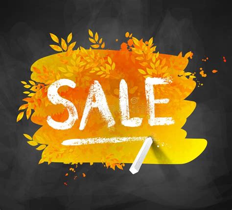 Sale Word Chalked Lettering Stock Vector - Illustration of branch, color: 122825637