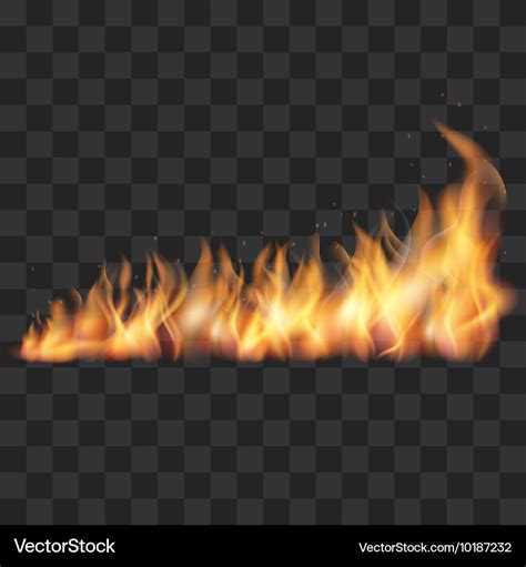 Realistic fire trail Royalty Free Vector Image