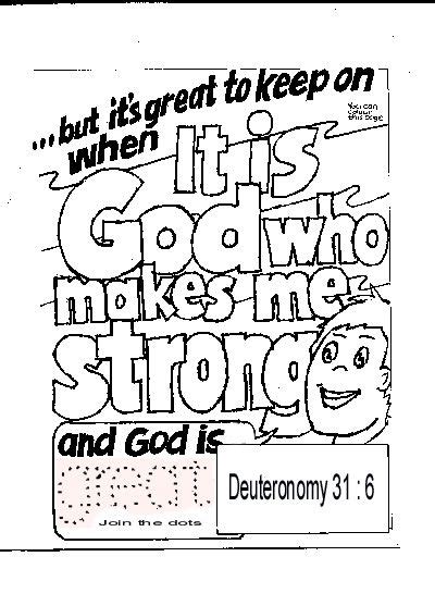 Deuteronomy 31 6 Coloring Pages For Kids - pietercabe