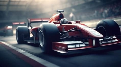 Premium AI Image | A red race car with the number 2 on the front.