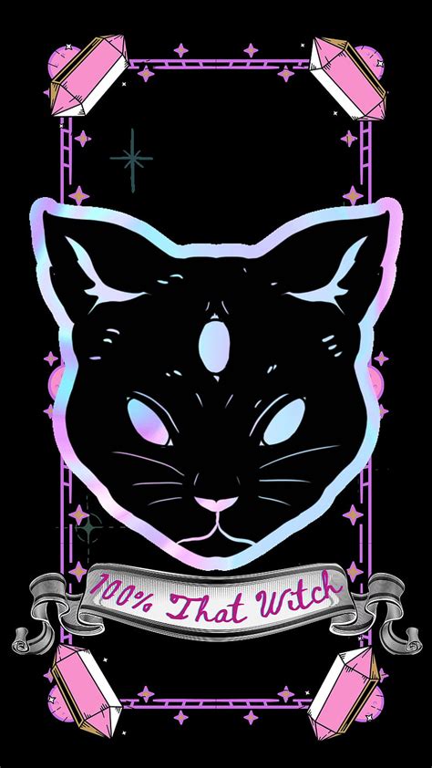 Third Eye Cat, magic, whiskers, black cat, occult, witch, tarot, witchy, witchcraft, HD phone ...