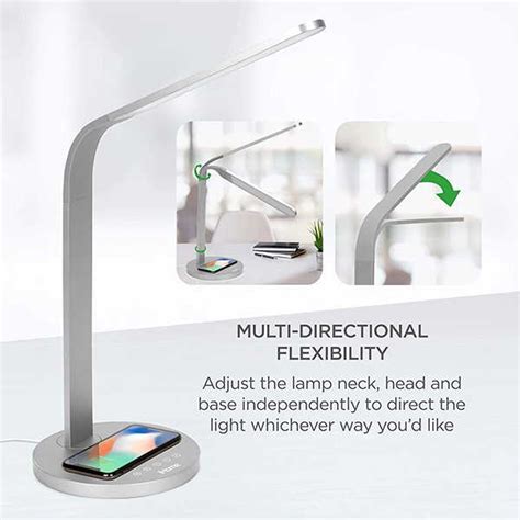 iHome Flex Neck LED Desk Lamp with Wireless Charging Pad | Gadgetsin