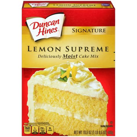 Duncan Hines Signature Lemon Supreme Cake Mix 16.5 Oz - Walmart.com ...