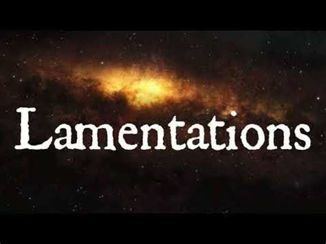 The Book of Lamentations | KJV | Audio Bible (FULL) by Alexander Scourby - YouTube | Audio bible ...