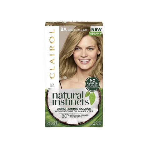 Clairol Natural Instincts Semi-Permanent Vegan Hair Dye - 8A Medium ...