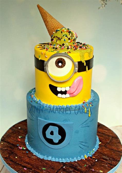 Minion Ice Cream Party - Decorated Cake by Ann-Marie - CakesDecor